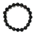 漆黒の輝きブラックスピネル64面カット10mmブレスレット