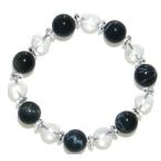 ドラゴンボール10mm水晶＆ホークスアイブレスレット18cm4月10月誕生...