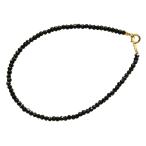 漆黒の輝きブラックスピネルK18ブレスレットギフトプレゼント数珠念珠天然石...