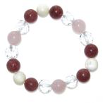 モスコバイト&マザーオブパール&ローズクォーツ優しさブレス...