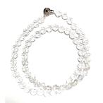 最高AAAグレード32面カット水晶ネックレス8mm50cm4月誕生石クリス...