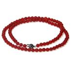 美しいカーネリアンネックレス6mm60cm7月誕生石天然石メンズレディース...