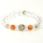ルチルクォーツ＆カーネリアンきらめくブレスレット15cm16.5cm18c...