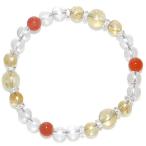 シトリントパーズ&カーネリアンのビタミンブレスレット 16.5cm 7月 11月 誕生石 天然石 メンズ レディース アクセサリー パワーストーン