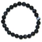 ブラックオニキス8mmブレスレット15cm16.5cm18cm20cm黒瑪...