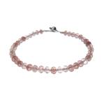 AAピンクエピドート4mmボタンカットブレスレット愛情想像力若々しさ自信ア...