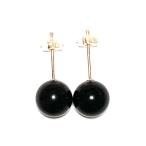 AAAゴールデンオブシディアン8ｍｍK10YGピアス安心繊細能力レディース...