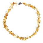 シトリントパーズチップチョーカーネックレス38cm40cm42cm45cm...