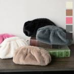 バッグ ファー ショルダー クラッチ もこもこ がま口バッグ 鞄 ミニショルダー 小物 無地 秋冬 レディースB1314