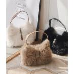 ショルダーバッグ レディース ハンドバッグ ファーバッグ ショルダー ハーフムーンバッグ 50代 40代 B1657