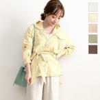 シャツ レディース トップス チュニック てらさんコラボ ベルト付き 綿 ゆったり 春夏 C4635