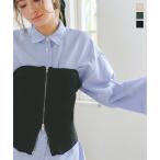  вязаный бюстье безрукавка tops двойной Zip bare top свитер ребра весна лето C7091