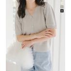 カーディガン レディース 夏 サマーニット Vネック トップス 40代 上品 2way 50代 60代 30代 パール C7133