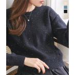 トップス レディース 40代 上品 ニット セーター ラメニット 50代 スパンコール 長袖 おしゃれ C7197