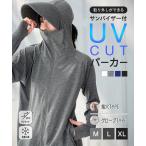 UVカットパーカー レディース 夏 接触冷感 サンバイザー付き 取り外し M L XL 指穴 手の甲 日焼け C7760送料無料
