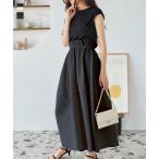 ワンピース 40代 50代 フレンチスリーブ ノースリーブ 夏 ドッキング E3305