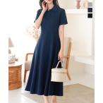 ポロワンピース 半袖 ワンピース レディース 40代 50代 ロングワンピース 夏 コットン混 綿混 60代 E3429