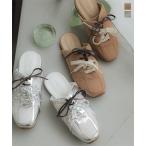 レディース スニーカー 春 夏 ミュールスニーカー スリッポン かかとなし トレンド 40代 50代 I2654