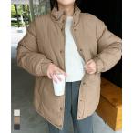 中綿コート 中綿ジャケット レディース アウター 冬 ショートダウン ホワイト スタンドカラー 30代 40代 50代 K1134