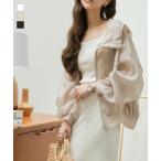 マウンテンパーカー レディース シャツ シアー 透け感 秋 40代 50代 30代 ボリューム マウンパ K1202