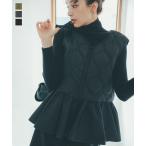 ベスト ジレ レディース キルト キルティング ペプラム 40代 50代 レイヤード K1252