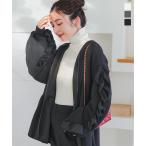 パーカー レディース 長袖 フーディー ペプラムトップス ブルゾン 50代 40代 フリル アウター K1341