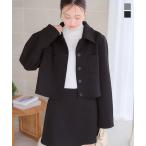 ジャケット レディース ショート丈 アウター セットアップ 羽織り 40代 30代 50代 ダイバー素材 K1362