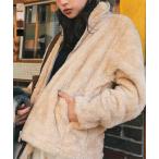 セール ファーフリーススタンドジップジャケット アウター レディース ブルゾン 40代 50代 羽織り K1382送料無料