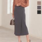 スカート ニットスカート レディース ラップ ボトムス ロング スリット 秋冬 M2660