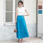 スカート フレアスカート レディース ボトムス 夏 綿 麻 セミロング 透け きれいめ リラックス M2956