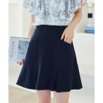 ミニスカート レディース 30代 40代 50代 スカート ボックスプリーツ ツイル生地 ハイウエスト パンツ裏地 M3891