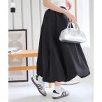ロングスカート バルーンスカート 40代 50代 60代 30代 レディース 黒 白 ゴム Aライン きれいめ M4065