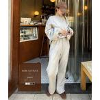 yuri. san сотрудничество тренировочный брюки обратная сторона ворсистый женский тренировочные брюки брюки зима semi flare pants ребра M4259