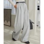 ショッピング神戸 レタス ワイドパンツ レディース ボトムス スウェット 低身長さん きれいめ 大人カジュアル タック パンツ M4294