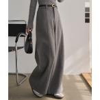 ショッピング神戸 レタス ワイドパンツ レディース 50代 センターシームパンツ ストレートパンツ 冬 フェイクウール バンツ M4341