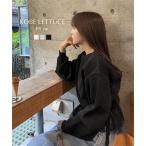 yuiさんコラボ トップス レディース 40代 上品 スウェットライクニット ドッキングニット チュール N1105