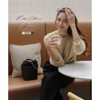 Reinaさんコラボ ニット レディース トップス ラメ フェザー 上品 光沢 フェザーヤーン N1128