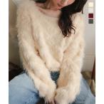 ショッピング神戸 レタス シャギーニット トップス レディース スクエアネック ふわふわ 冬 菱柄 30代 40代 セーター あたたか N1209