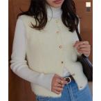 日替わりセール ベスト ニット ニットベスト レディース コーデ 40代 前ボタン シャギーニットベスト 金ボタン 冬 白 N1263送料無料