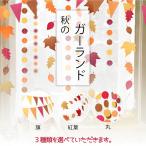 ガーランド ハロウィン 秋 葉 飾り 紅葉 もみじ 丸 三角 ペナント オーナメント ラメ 【 旗-ペナント 】３種類 ハロウィン パーティー デコレーション