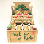 【 限定特価・一点限り】一刀彫　雛人形　神泉作　段揃雛（小）奈良人形