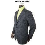  Mila Schon жакет альпака шелк угольно-серый одноцветный легкий сделано в Японии A AB body 