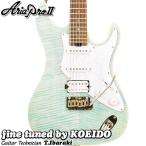 Aria ProII 714-AE200 OPGR (Opal Green) (クリップチューナー&スペア弦付き)アリア エレキギター 初心者 入門用