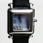 ショパール Chopard レディース 腕時計ハッピースポーツ スクエアミニブラックシェル文字盤 ク ...