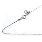 K18WG ホワイトゴールド デザイン ネックレス 1.4g 〜45cm フリーチェーン レディース 中古