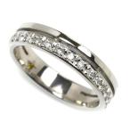 STAR JEWELRY スタージュエリー Pt950 Section ハーフエタニティ リング・指輪 2PR0282 ダイヤモンド0.11ct 6号 4.7g レディース 中古