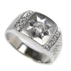 Pt900プラチナ リング・指輪 ダイヤモンド0.30ct/0.12ct 21号 18.6g メンズ 中古