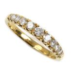 ショッピング古 K18YG イエローゴールド ハーフエタニティ リング・指輪 ダイヤモンド0.50ct 14号 2.5g レディース 中古