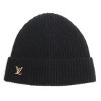 LOUIS VUITTON ルイ・ヴィトン ビーニー LV スパーク ニットキャップ ブラック M77877 レディース 中古 美品