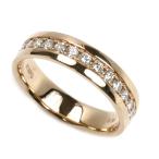 K18PG ピンクゴールド ダイヤ リング・指輪 ダイヤモンド0.36ct 12号 4.5g レディース 中古